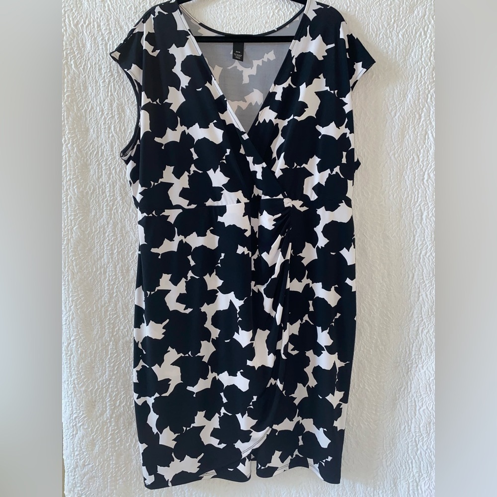 Lane Bryant Sleeveless Faux Wrap Midi Dress